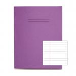 RHINO 9 x 7 Exercise Book 80 Pages / 40 Leaf Purple 8mm Lined with Margin VEX554-300-6