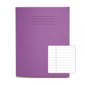 RHINO 9 x 7 Exercise Book 80 Pages 40 Leaf Purple 8mm Lined with Margin VEX554-300-6