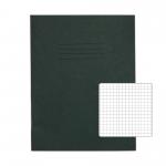RHINO 9 x 7 Exercise Book 80 Pages / 40 Leaf Dark Green 5mm Squared VEX554-371-2
