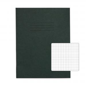 RHINO 9 x 7 Exercise Book 80 Pages  40 Leaf Dark Green 5mm Squared