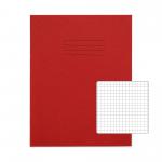 RHINO 9 x 7 Exercise Book 80 Pages / 40 Leaf Red 5mm Squared VEX554-382-6