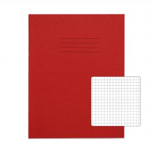 RHINO 9 x 7 Exercise Book 80 Pages  40 Leaf Red 5mm Squared