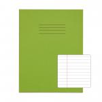 RHINO 9 x 7 Exercise Book 80 Pages / 40 Leaf Light Green 8mm Lined with Margin VEX554-96-4