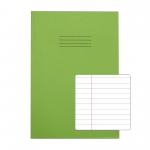 RHINO A4 Exercise Book 80 Pages / 40 Leaf Light Green 8mm Lined with Margin VEX668-1205-4