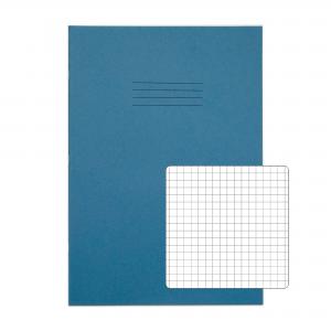 RHINO A4 Exercise Book 80 Pages  40 Leaf Light Blue 5mm Squared