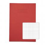 RHINO A4 Exercise Book 80 Pages / 40 Leaf Red 5mm Squared VEX668-2215-8