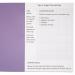 RHINO A4 Cornell Exercise Book 80 Pages / 40 Leaf Purple 5mm Squared with Dot Grid Margins VEX668-315-0