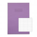 RHINO A4 Exercise Book 80 Pages / 40 Leaf Purple 7mm Squared VEX668-335-4