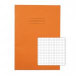 RHINO A4 Exercise Book 80 Pages / 40 Leaf Orange 5mm Squared VEX668-525-6