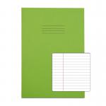 RHINO A4 Exercise Book 80 Pages / 40 Leaf Light Green 6mm Lined with Margin VEX668-655-4