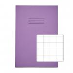 RHINO A4 Exercise Book 64 Pages / 32 Leaf Purple 20mm Squared VEX677-269-6
