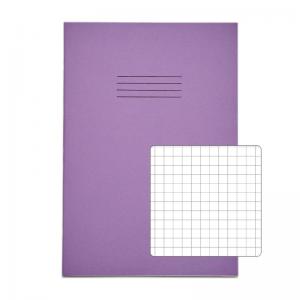 RHINO A4 Exercise Book 64 Pages  32 Leaf Purple 7mm Squared