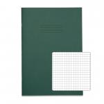 RHINO A4 Exercise Book 48 pages / 24 Leaf Dark Green 5mm Squared VEX681-371-4