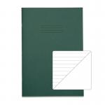 RHINO A4 Exercise Book 48 pages / 24 Leaf Dark Green 8mm Lined with Plain Reverse VEX681-67-2