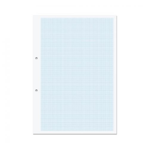 School Smart Graph Grid Paper, 3-Hole Punched, Letter Size, Pack of 500,  White