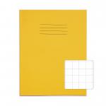 RHINO 9 x 7 Exercise Book 32 Pages / 16 Leaf Yellow 20mm Squared VPW023-33-8