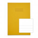 RHINO A4 Exercise Book 32 Pages / 16 Leaf Yellow Top Half Plain and Bottom Half 15mm Lined VPW024-25-2