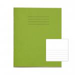 RHINO 8 x 6.5 Exercise Book 32 Pages / 16 Leaf Light Green Top Half Plain and Bottom Half 8mm Lined VPW025-13-8