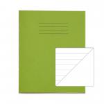 RHINO 8 x 6.5 Exercise Book 32 Pages / 16 Leaf Light Green 12mm Lined with Margin VPW025-50-0