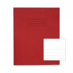 RHINO 8 x 6.5 Exercise Book 32 Pages / 16 Leaf Red Top Half Plain and Bottom Half 12mm Lined VPW025-68-8