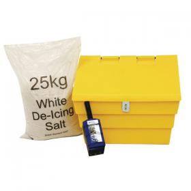50 Litre Lockable Grit Bin and 25kg Salt Kit 389116 WE35441