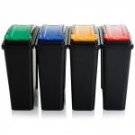 Wham Recycle Bins 25 Litre (4 Pack Mixed Colours) WHAMBINMIXQ4