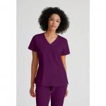 Barco One Racer Scrub Top: Eco-Friendly Professional Comfort for Healthcare Heroes Wine XS WIS06743