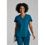 Barco One Racer Scrub Top: Eco-Friendly Professional Comfort for Healthcare Heroes Bahama Blue 2XL WIS06753