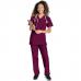 Cherokee Originals Unisex Medical Scrub Set - Comfortable, Practical Healthcare Uniform Wine 4XL WIS06868