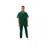 Work in Style PHILZ Male Healthcare Tunic Bottle Green with White Trim Size 46 inch PHILZBOTTWHIT46 WIS09225