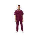 Work in Style PHILZ Male Healthcare Tunic Maroon with White Trim Size 36 inch PHILZMAROWHIT36 WIS09302