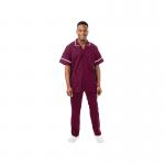 Work in Style PHILZ Male Healthcare Tunic Maroon with White Trim Size 50 inch PHILZMAROWHIT50 WIS09309