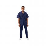 Work in Style PHILZ Male Healthcare Tunic Navy with Purple Trim Size 38 inch PHILZNAVYPURP38 WIS09338