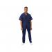 Work in Style PHILZ Male Healthcare Tunic Navy with Purple Trim Size 42 inch PHILZNAVYPURP42 WIS09340