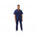 Work in Style PHILZ Male Healthcare Tunic Navy with Purple Trim Size 46 inch PHILZNAVYPURP46 WIS09343