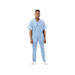Work in Style PHILZ Male Healthcare Tunic Sky with White trim Size 44 inch PHILZSKYYWHIT44 WIS09407