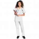 Cherokee Originals Unisex Medical Scrub Set - Comfortable, Practical Healthcare Uniform White 5XL WIS09964