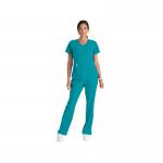 Skechers SK101 Breeze Female Scrub Top Teal Size XXS SK101TEALXXS WIS11544