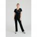Skechers Womens V-Neck Scrub Top Black L SK102BLACL WIS11624