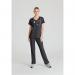 Skechers Womens V-Neck Scrub Top Pewter S SK102PEWTS WIS11640