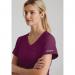 Skechers Womens V-Neck Scrub Top Wine L SK102WINEL WIS11666