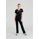 Skechers Womens V-Neck Scrub Top Black 3XL SK102BLAC3XL WIS11681