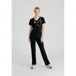 Skechers Womens V-Neck Scrub Top Black 4XL SK102BLAC4XL WIS11682