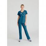Skechers Womens V-Neck Scrub Top Bahama Blue 2XL SK102BAHA2XL WIS11696