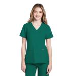 Cherokee Originals Ultra Womens V-neck Top HGrn L C CKE953AHUNTL WIS13015