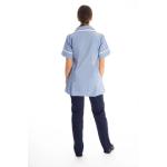 Work in Style Female Nursing Tunic Sky with White Trim 44 Inch DVDTRSKYWHT44 WIS20578