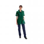 Work in Style Female Nursing Tunic Bottle Green with White Trim 30 Inch DVDTRBOTWHT30 WIS20647