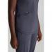 Skechers Slip-ins Serene Knit Scrub Top: Professional Comfort for Healthcare Professionals Pewter XL WIS21897