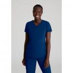 Skechers Slip-ins Serene Knit Scrub Top: Professional Comfort for Healthcare Professionals Navy XS WIS21905