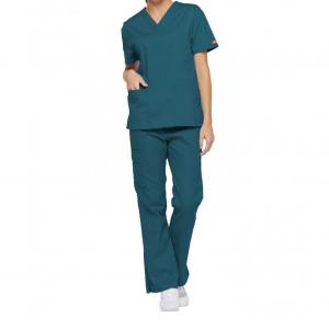 Dickies Signature V-neck Scrub Top Caribbean Blue M CH86706CARIM